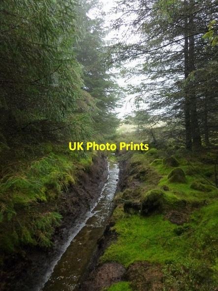 Photo 6"x4" Drainage channel near Pappert Hill Bonhill c2013 P1