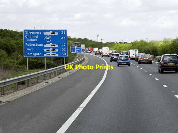 Photo 6"x4" Eastbound M26, The Road to the Channel Ports Wrotham Heath c2013