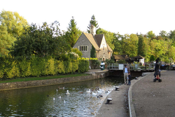 Photo 6"x4" Iffley Lock looking downstream Iffley c2013
