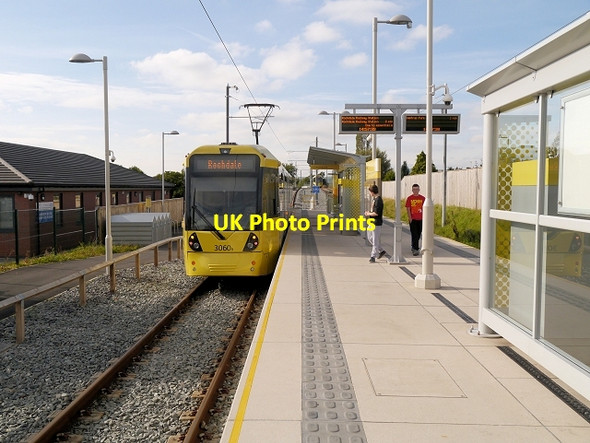 Photo 6"x4" Tram Leaving Newbold Milnrow c2013