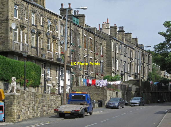 Photo 6"x4" Triangle - 4-storey terrace on Rochdale Road Sowerby Bridge c2013