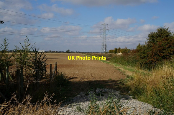 Photo 6"x4" The flat landscape of South Holderness Salt End c2013