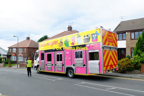 Photo 6"x4" Waste collection day on Moss Bank brow Billinge c2013