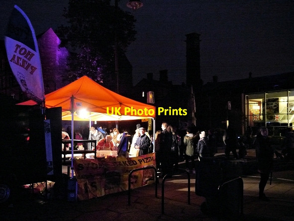 Photo 6"x4" Pizza Stall, Bury Light Night Bury\/SD8010 c2013