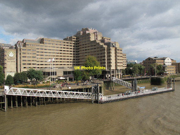 Photo 6"x4" St Katharine Pier at low tide London c2013