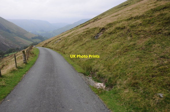 Photo 6"x4" Mountain road descending to Llanmawddwy Llanymawddwy c2013