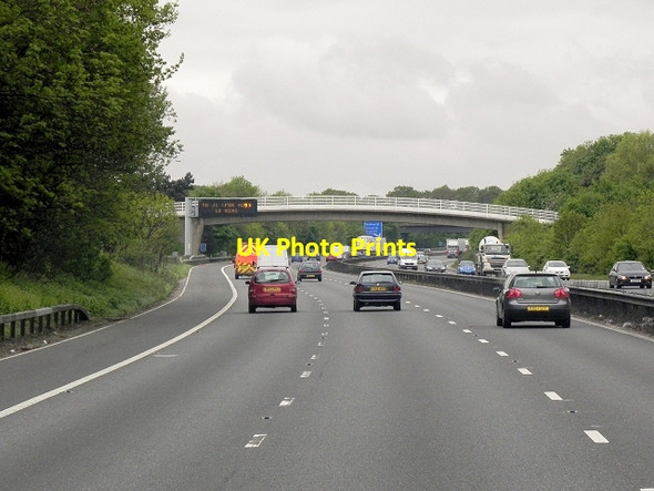 Photo 6"x4" M20, Footbridge at Old School Lane Ryarsh c2013