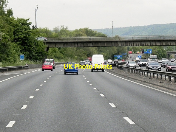 Photo 6"x4" Northbound M20, Lunsford Lane Bridge Lunsford\/TQ6959 c2013