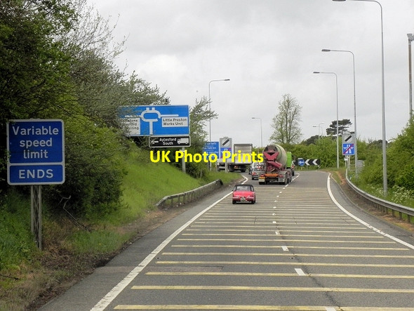 Photo 6"x4" M20, Sliproad to the A20 at Junction 5 Forstal c2013