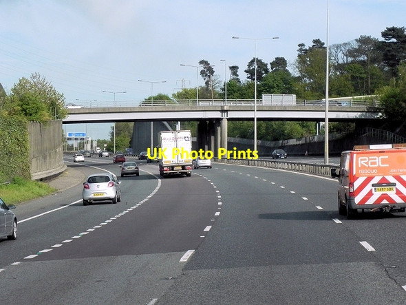 Photo 6"x4" Southbound M20 Approaching Boxley Road Bridge Maidstone c2013