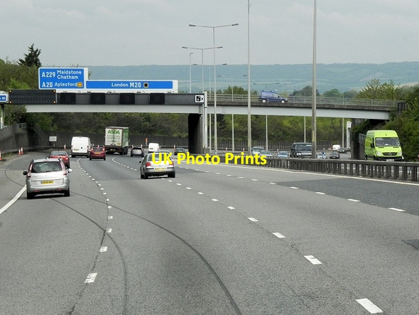 Photo 6"x4" Northbound M20, Boxley Road Bridge Maidstone c2013