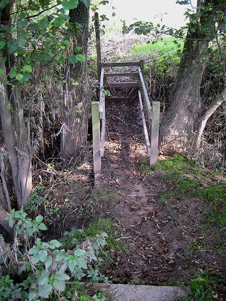 Photo 6"x4" Footbridge over Carey Brook Broadway Lands c2008