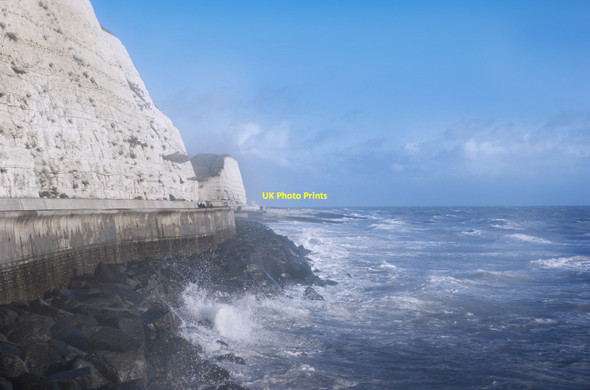 Photo 6"x4" Rough Seas Rottingdean c2013
