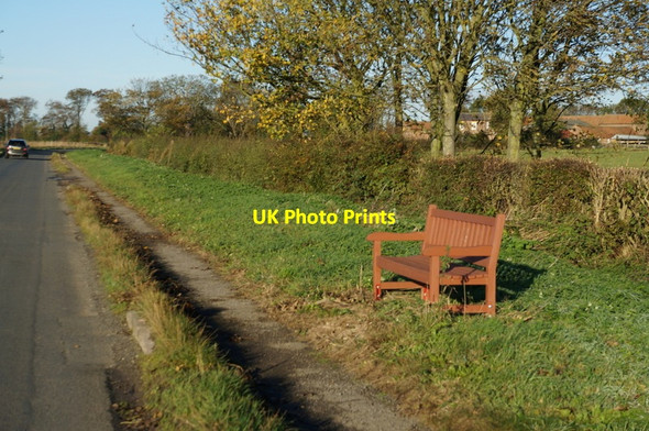Photo 6"x4" A bench on Station Road, Lockington Thorpe\/SE9946 c2013