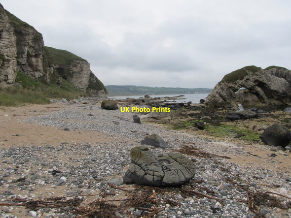 Photo 6"x4" View west along the beach at the Ballintoy Arch Ballintoy c2013