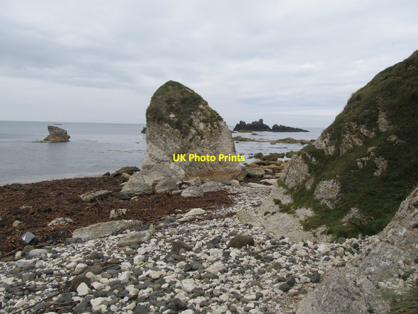 Photo 6"x4" A chalk stack at Oweynamuck at the eastern end of Whitepark Bay Ballintoy c2013