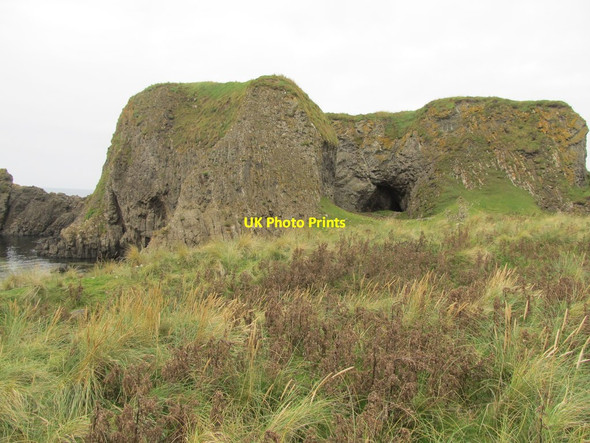 Photo 6"x4" Two more arches in the coastal stacks at Oweynamuck Ballintoy c2013