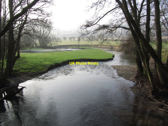 Photo 6"x4" Meander on River Lugg, SW of Dolley Green Discoed c2013