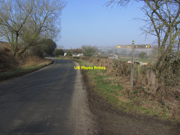 Photo 6"x4" Offa Dyke Path crosses lane, W of Discoed Discoed c2013