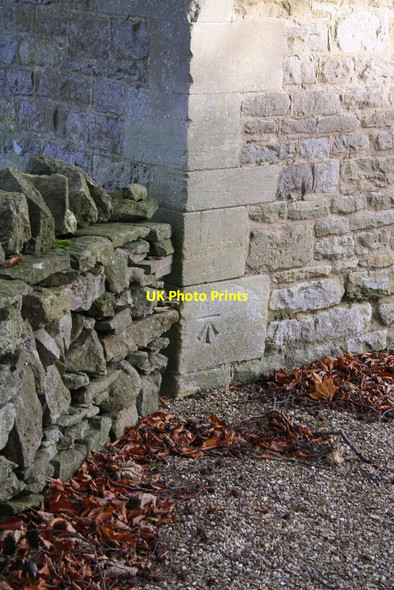 Photo 6"x4" Benchmark on building at College Farm Denton\/SP5902 c2013