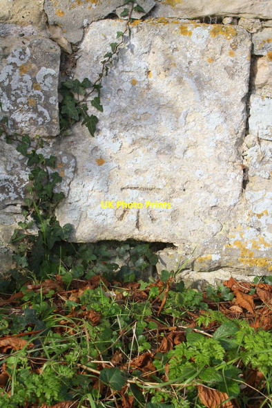 Photo 6"x4" Benchmark on boundary wall of Denton House, Denton Lane Denton\/SP5902 c2013