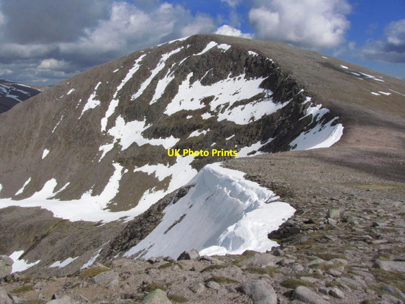 Photo 6"x4" View E to Cairn Toul from the lower eastern slope up The Angel's Peak Cairn Toul\/Carn an t-Sabhail c2013