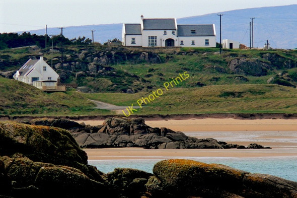 Photo 6"x4" Cruit Island - Homes seen from Kincasslagh Peninsula Kincaslough c2008