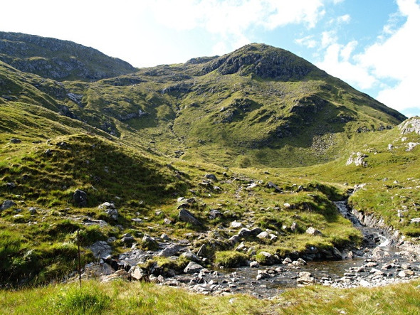 Photo 6"x4" Crossing the Allt Mhalagain en route for Bealach Duibh Leac Bealach Duibh Leac c2008