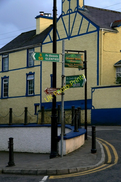 Photo 6"x4" Ardara - Road signs in town centre along N56 Ardara c2005