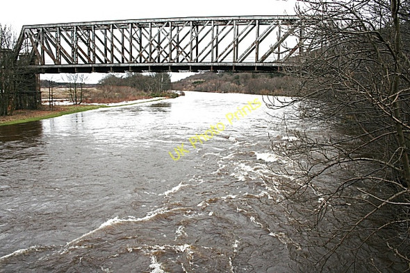Photo 6"x4" River Spey in Spate Orton\/NJ3153 c2009 P1