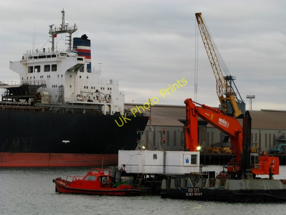 Photo 6"x4" Dredging barge, Belfast Belfast c2009