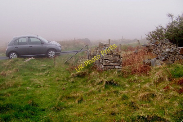 Photo 6"x4" Horn Head - Rental car parked along foggy road Dunfanaghy c2008