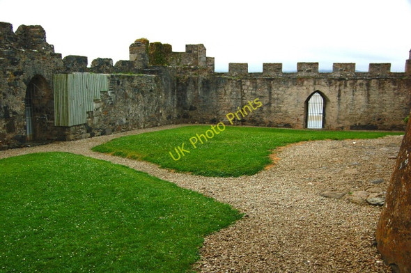 Photo 6"x4" Doe Castle - View of NE & SE interior walls Creeslough c2008