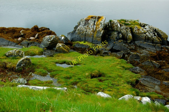 Photo 6"x4" Colourful coastal scenery at NE side of Doe Castle Creeslough c2008