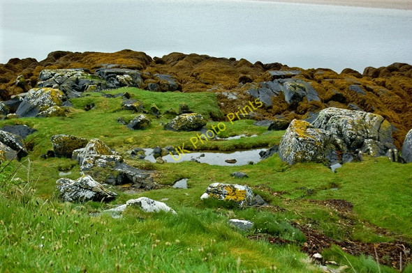 Photo 6"x4" Colourful coastal scenery at NE side of Doe Castle Creeslough c2008