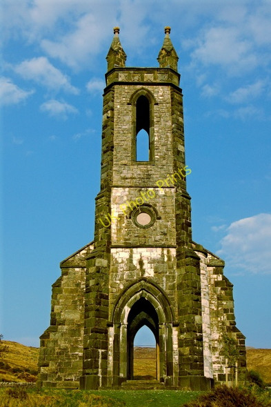 Photo 6"x4" Dunlewy - Front NE view of derelict church Money Beg c2008