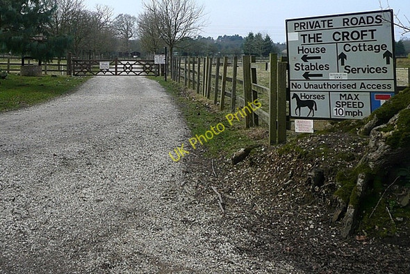 Photo 6"x4" Roads to The Croft Padworth Common c2009