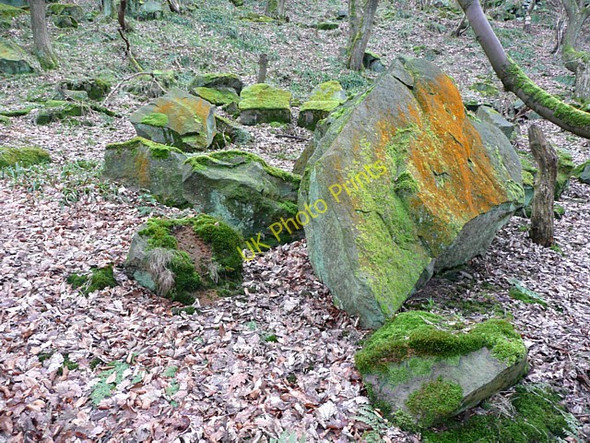 Photo 6"x4" Quarry waste, Hathershelf Scout Wood, Mytholmroyd Brearley c2009