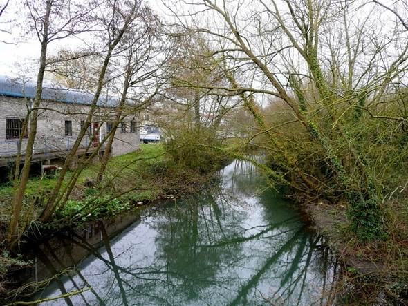 Photo 6"x4" The canalised River Lyd Tutnalls c2009