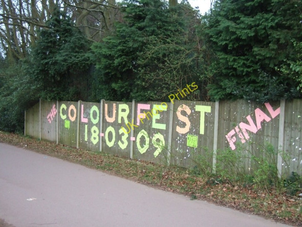 Photo 6"x4" Fence on University of Birmingham campus Edgbaston c2009