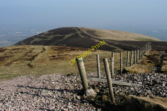 Photo 6"x4" Fence and path, Caerketton Hill Boghall\/NT2465 c2009