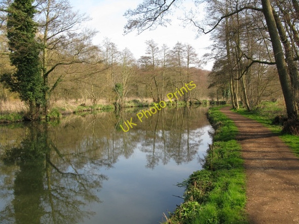 Photo 6"x4" Looking south along the River Wey Guildford c2009