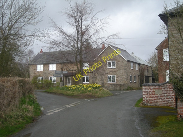 Photo 6"x4" Lane junction at Criftin House Whitcot c2009
