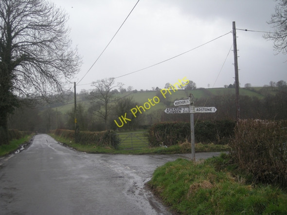 Photo 6"x4" Crossroads at Wentnor Prolley Moor Asterton c2009