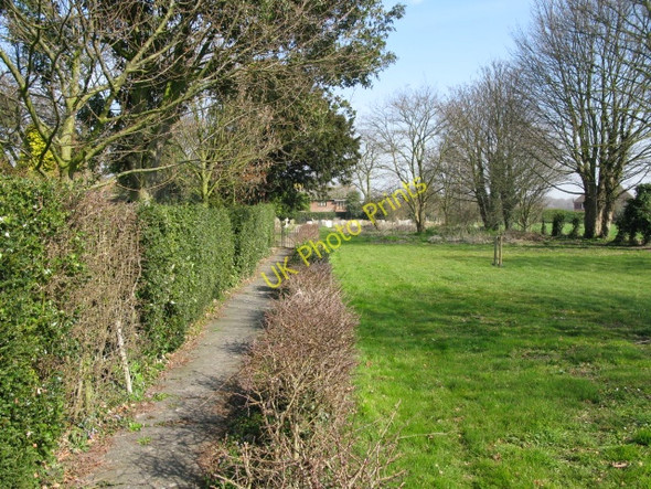 Photo 6"x4" Footpath to Worth via graveyard and church Sandwich c2009