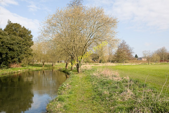 Photo 6"x4" River Itchen passing Gater Field Winchester c2009