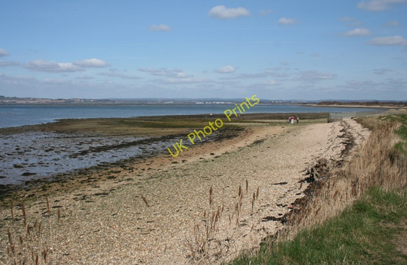 Photo 6"x4" Pebble bank and sluice on Langstone foreshore West Town\/SZ7199 c2009