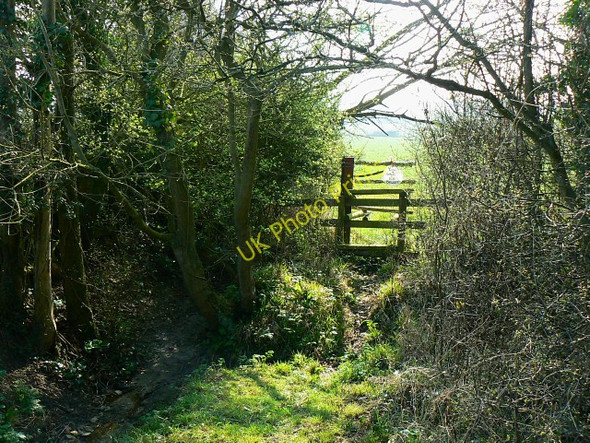 Photo 6"x4" Footpath and stile, No Parish Farm Lydiard Plain c2009