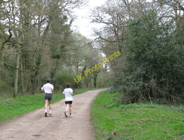 Photo 6"x4" Keeping Fit by jogging along Common Road, Bookham Common Little Bookham c2009
