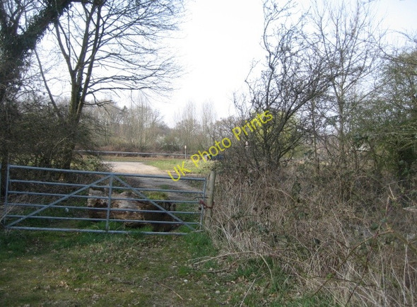 Photo 6"x4" Wonky gate & A33 Chineham c2009